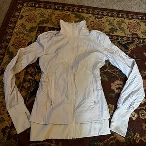 Woman's Grey White Lululemon Sights Seen Jacket Size 2